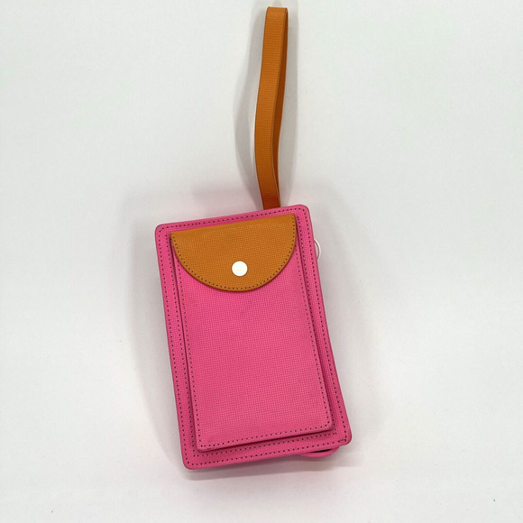 Kate Spade Wristlet Neon Pink Orange Saturday Essentials Bag Y2K Wallet - Picture 2 of 8